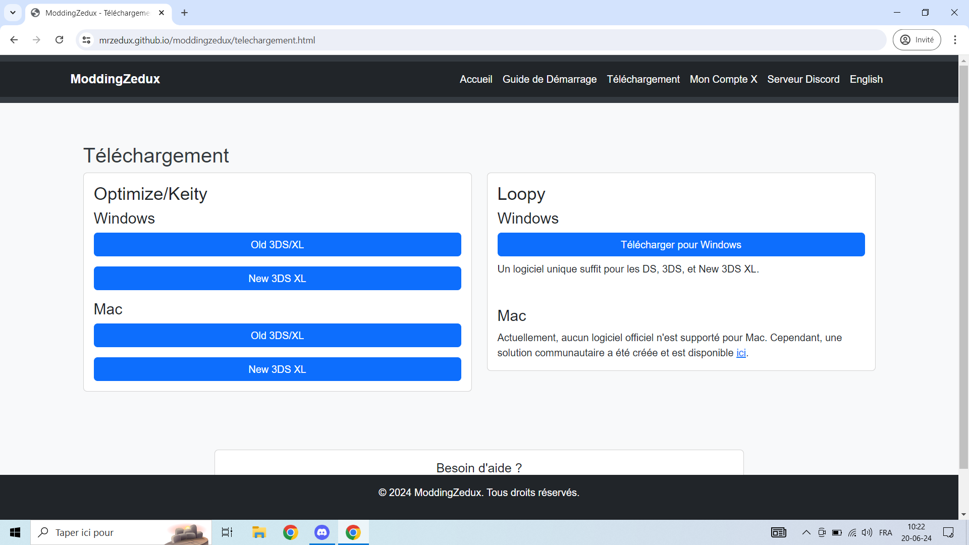 Page de Téléchargement